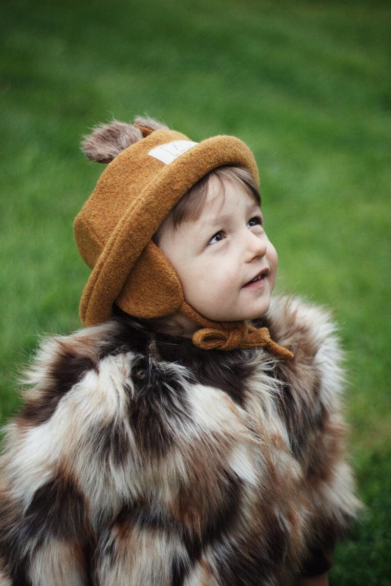 ASH generation bear hat レオパード耳 ASH generation hat(bear×stone) | hanakao