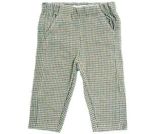Trousers(Pants) - woven green square
