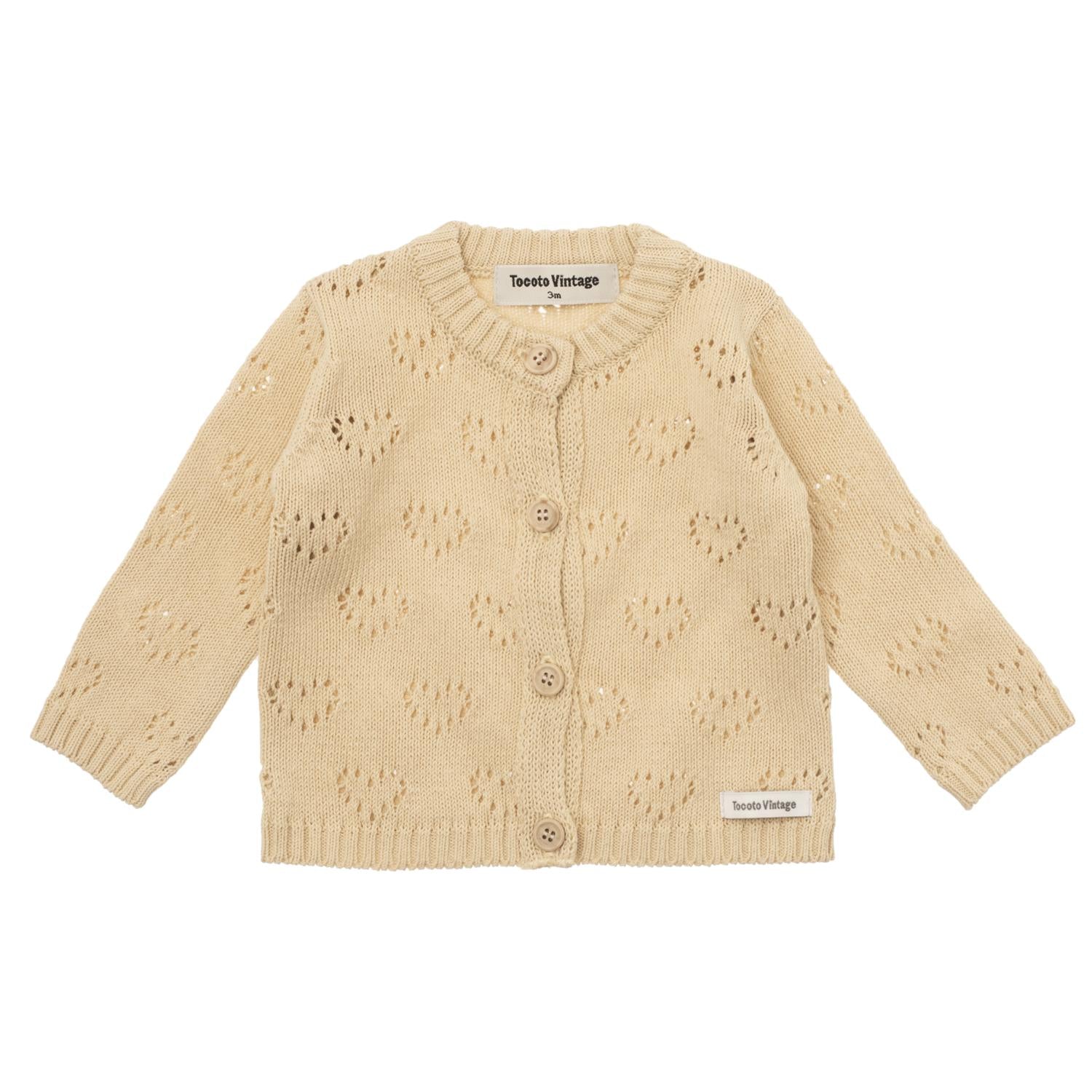 HEARTS OPENWORK KNIT JACKET (イエロー)