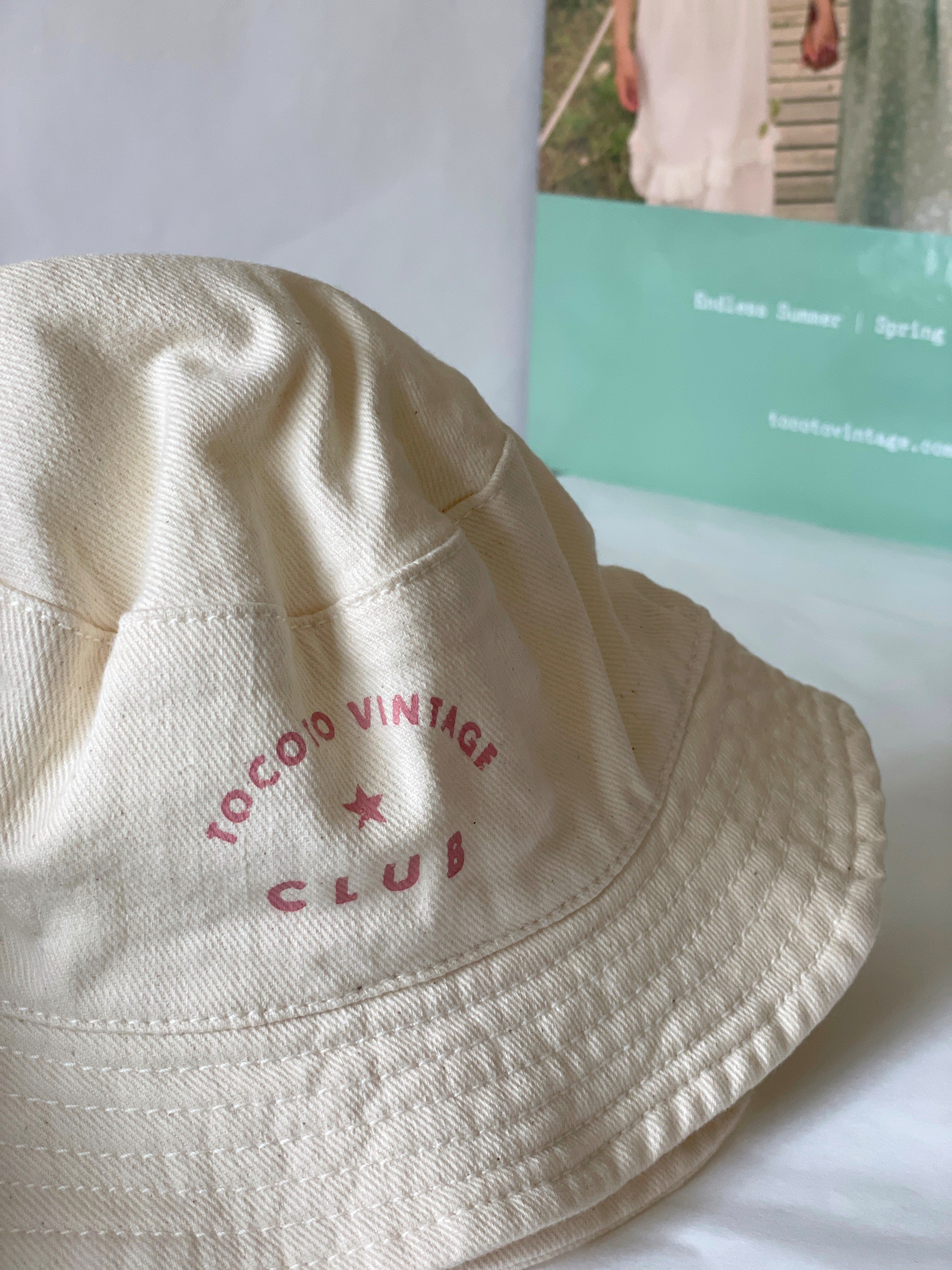 Denim Hat "TOCOTO VINTAGE CLUB" - white