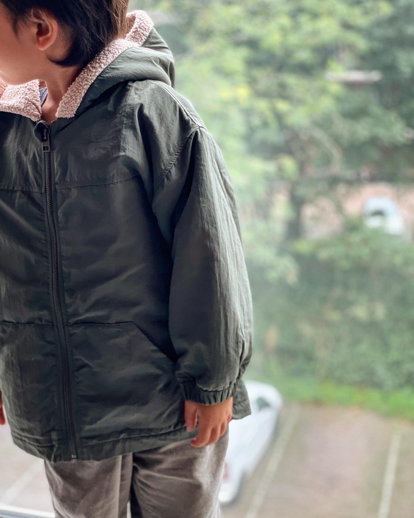 【オランダ発送】kids Fur-lined jacket キッズ カーキ コート // 送料無料 //
