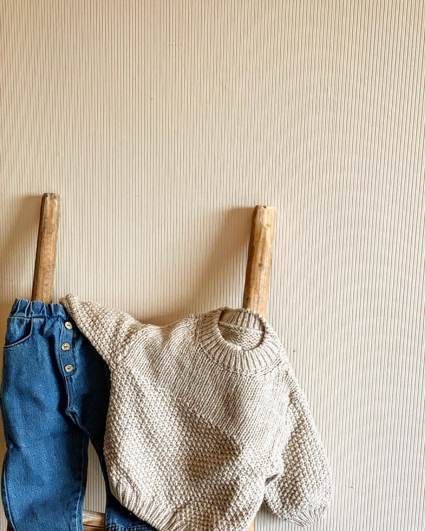 【オランダ発送】Knitted sweater with fallen shoulders ドロップショルダーセーター // 送料無料 //