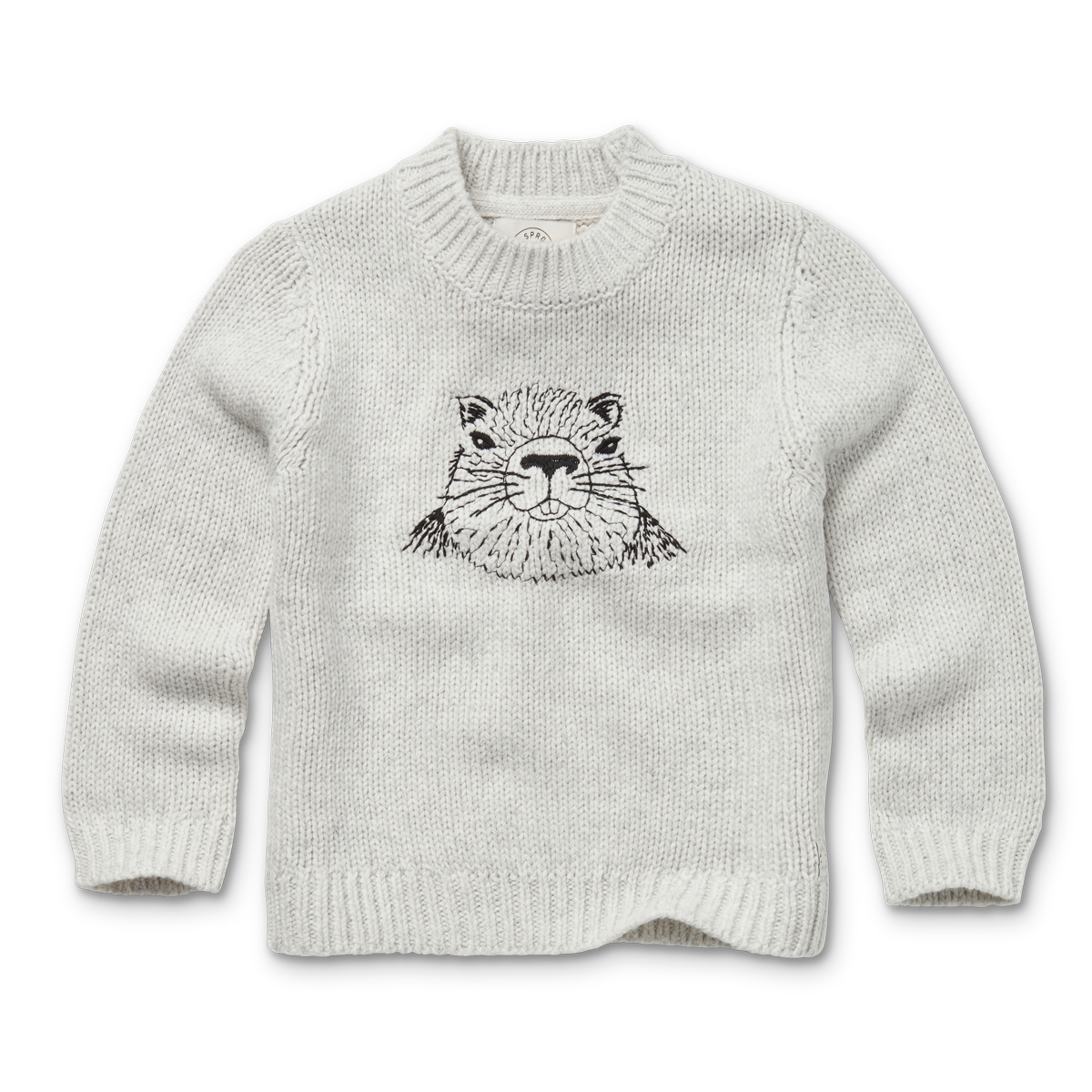 【オランダ直送】Sweater embroidery Marmot マーモット刺繍セーター // 送料無料 //