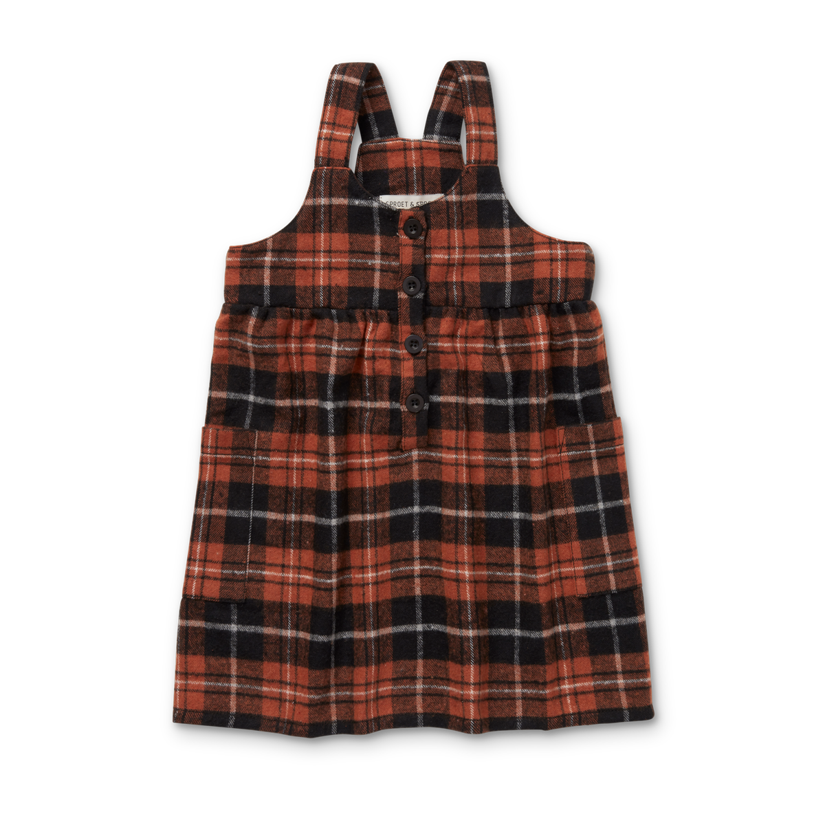 【オランダ直送】Salopette dress flannel check チェックサロペットワンピース // 送料無料 //