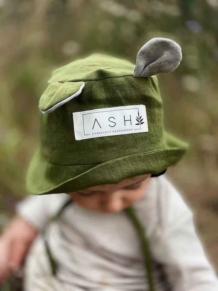 【ASH generation 帽子】BEAR HAT - MOSS~totoshushu~