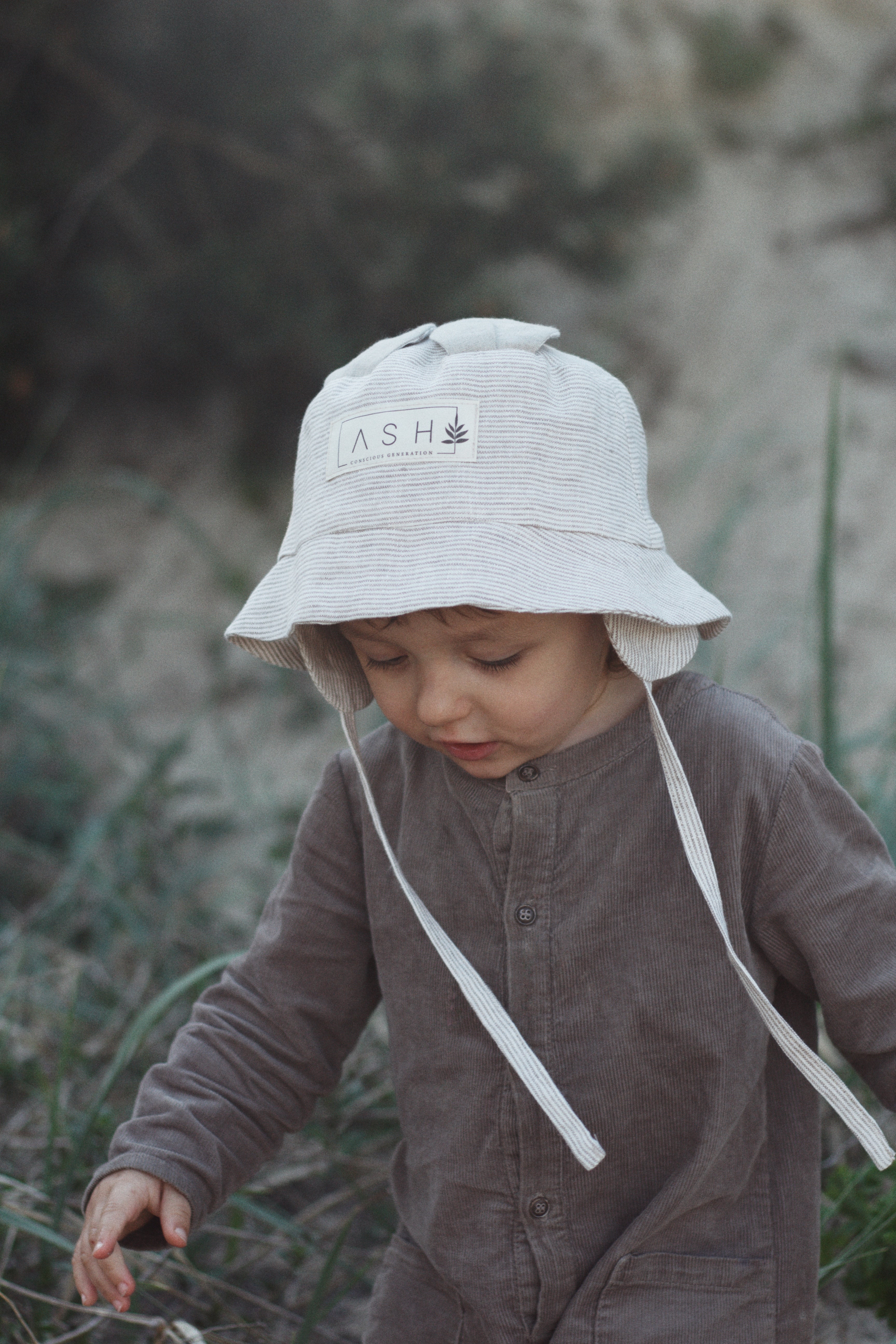 ホワイトブラウン ash generation APPLETREE BEAR HAT 49cm