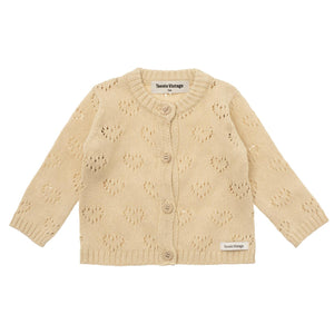 HEARTS OPENWORK KNIT JACKET (イエロー)