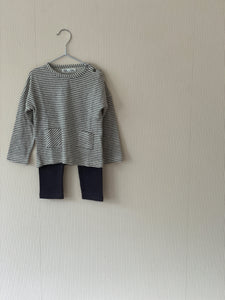 T Shirt Moon - dark grey stripe